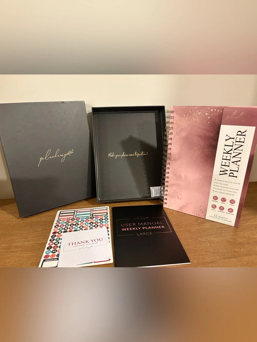 PLANBERRY Large Weekly Planner Premium Set - New in Box